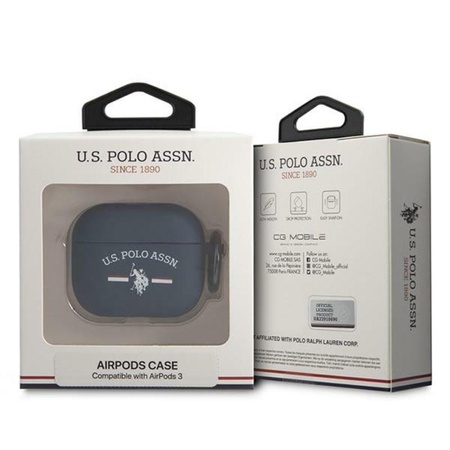 Logo en silicone US Polo Assn - Étui Airpods 3 (bleu marine)