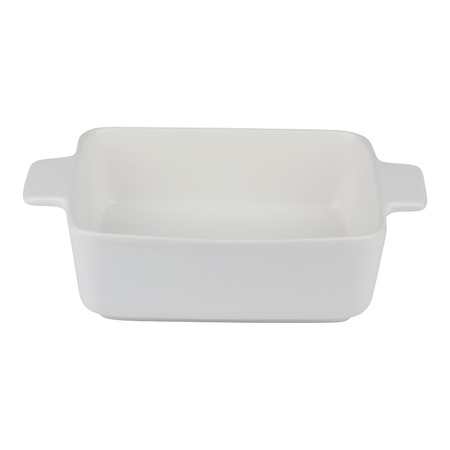 Alpina - Quadratische ofenfeste Keramikform 26,5 x 20,5 x 6,7 cm (weiß)