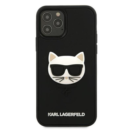 Karl Lagerfeld Choupette Head 3D Rubber - iPhone 12 Pro Max Case (black)