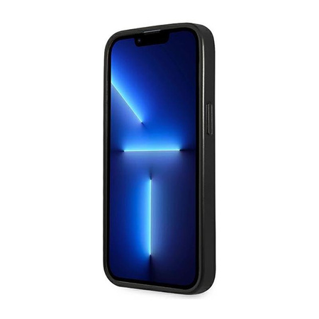 Guess Saffiano Triangle Logo Case - Coque pour iPhone 14 Pro (noir)