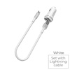 Borofone - chargeur de voiture 2x USB Câble Lightning inclus, blanc