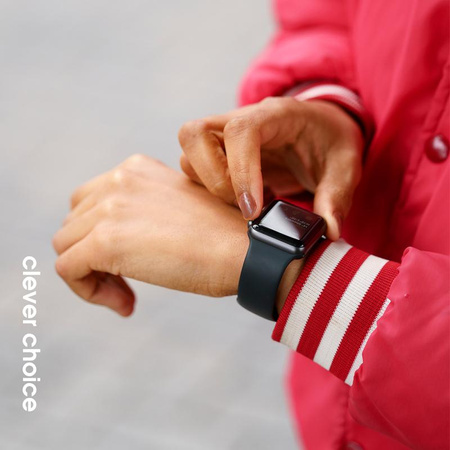 Crong Liquid - Pánt Apple Watch 42/44/45/49 mm-es órához (piros)