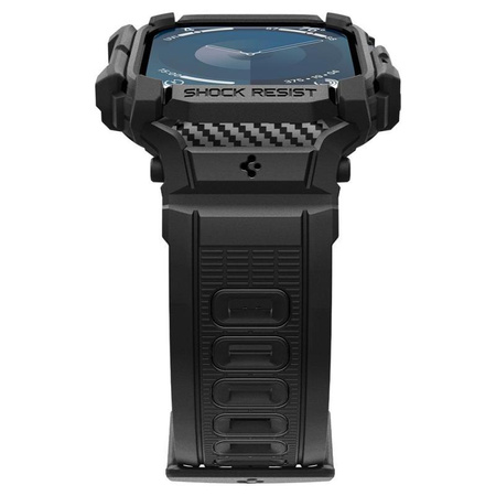 Spigen Rugged Armor Pro - Řemínek s pouzdrem pro Apple Watch 10 42 mm (Matně černá)