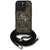 Guess 4G Nagy logós zsinórpántos kereszttáska - tok iPhone 16 Pro Max készülékhez (barna)