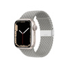 Crong Wave Band - Geflochtenes Armband für Apple Watch 42/44/45/49 mm (hellgrau)