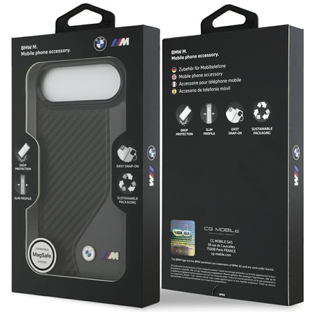 Etui do iPhone Air do MagSafe BMW M Oryginalny Czarny Skórzany Pokrowiec