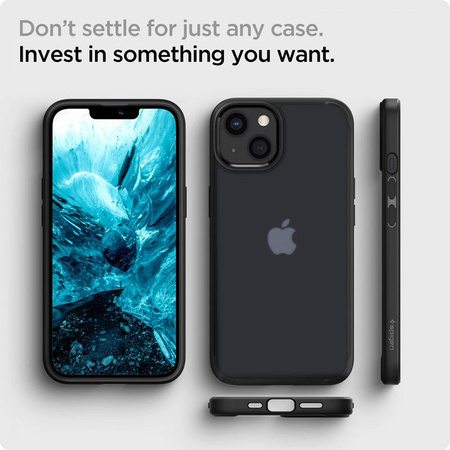 Spigen Ultra Hybrid - Coque pour iPhone 13 (Noir givré mat)