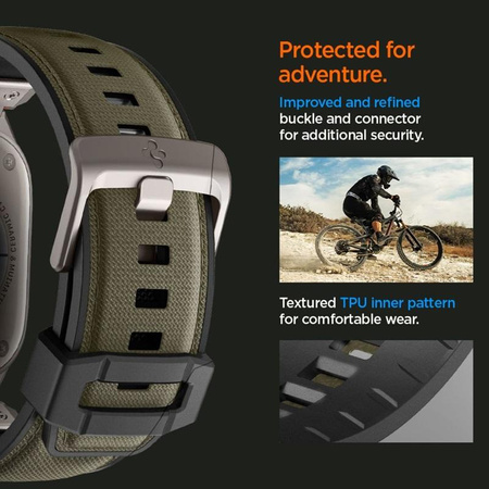 Spigen DuraPro Armor - szíj Apple Watch 44/45/46/49 mm-es órához (katonai zöld)