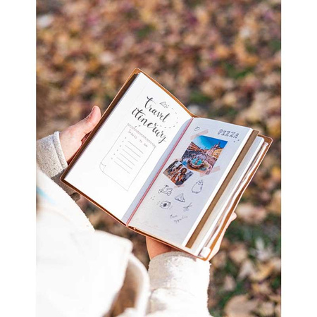 Pusheen – Leather Travel Notebook B6 (Pink)