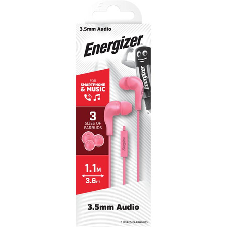 Energizer Classic CIA5 - 3,5-mm-Klinken-Kopfhörer mit Kabel (Rosa)