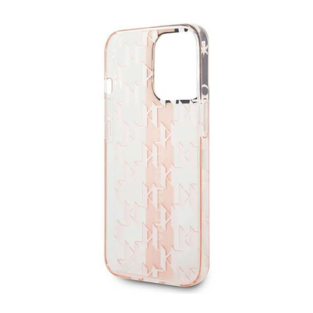 Karl Lagerfeld mono függőleges csíkos - iPhone 14 Pro Max tok (rózsaszín)