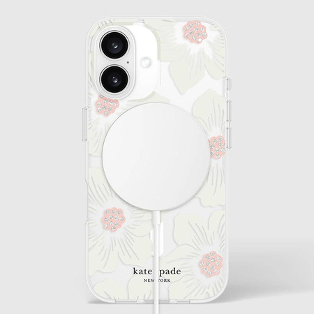 Étui protecteur MagSafe de Kate Spade New York pour iPhone 16 (Hollyhock Floral)