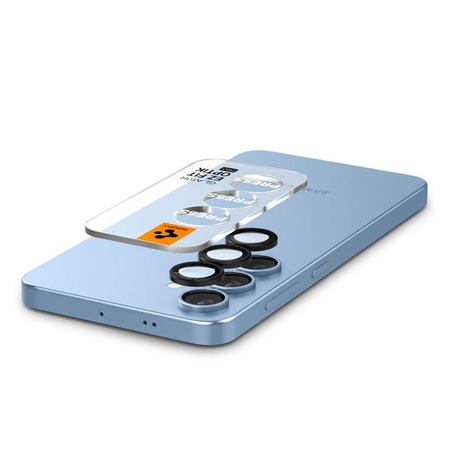 Spigen Optik Pro GLAS.TR EZ Fit kameravédő 2-Pack - Lencsevédő üveg Samsung Galaxy S25 (2 db) (Fekete)