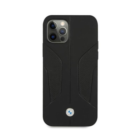 BMW Leather Perforate Sides - pouzdro pro iPhone 12 / iPhone 12 Pro (černé)