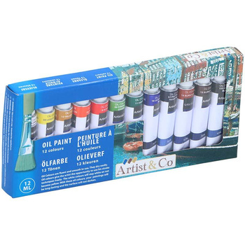 Ölfarben in 12 ml Tuben 12 Farben