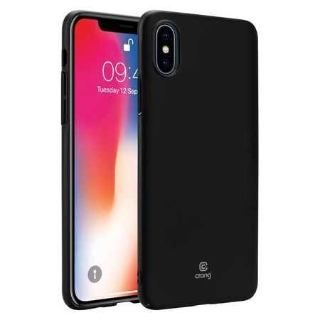 Crong Smooth Skin - iPhone Xs / X tok (fekete)