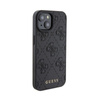 Guess Leather 4G Stamped - iPhone 15 Case (noir)