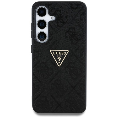 Guess Hot Stamp 4G Pattern Triangle Metal Logo - pouzdro pro Samsung Galaxy S25 (černé)