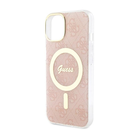 Guess 4G MagSafe - Étui pour iPhone 14 Plus (rose)