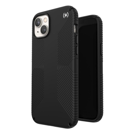 Speck Presidio2 Grip - protiskluzové pouzdro pro iPhone 15 Plus / 14 Plus (černé / černé / bílé)