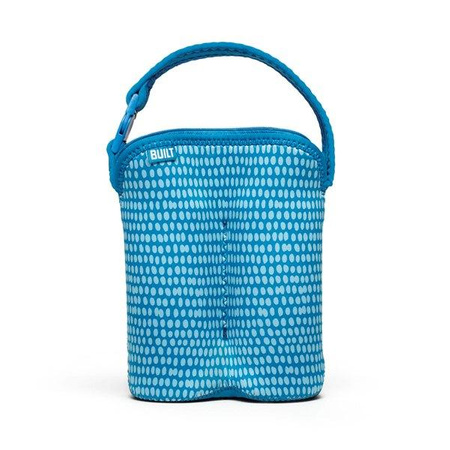 BUILT Bottle Buddy - Doppelflaschen-Thermopack (Dribble Dots Blue)