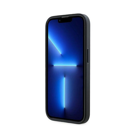 Karl Lagerfeld Diagonal Quilted Script - Étui pour iPhone 14 Pro (noir)
