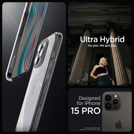 Spigen Ultra Hybrid - Gehäuse für iPhone 15 Pro (Space Crystal)