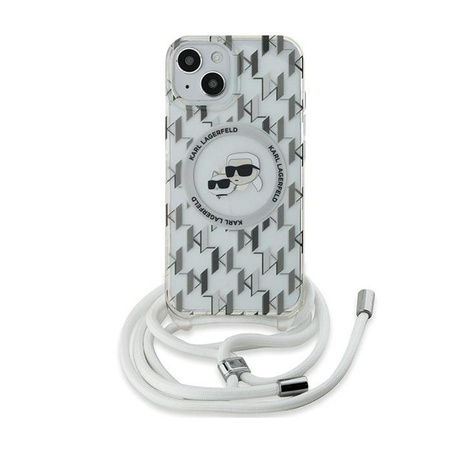 Karl Lagerfeld IML Crossbody Monogram Karl & Choupette Head MagSafe - iPhone 15 / 14 / 13 Tasche (Transparent)