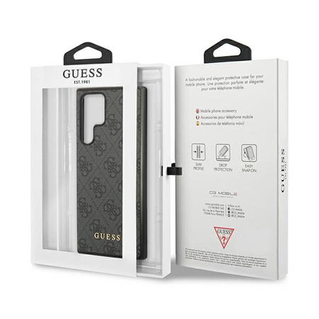 Guess 4G Metal Gold Logo - Samsung Galaxy S24 Ultra Case (black)