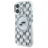 Karl Lagerfeld IML Monogram Karl & Choupette Head MagSafe - Coque iPhone 16 (Transparent)