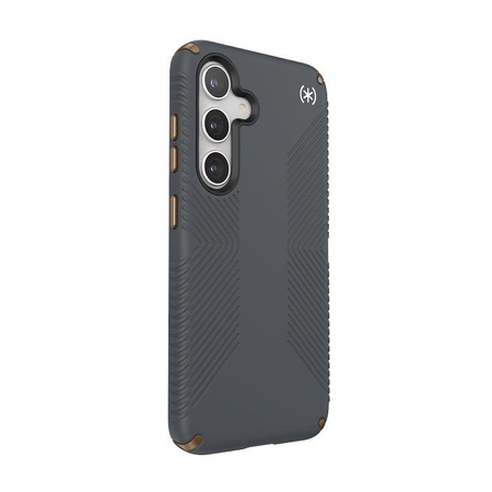 Speck Presidio2 Grip - Étui Samsung Galaxy S24 (Gris anthracite / Bronze froid)