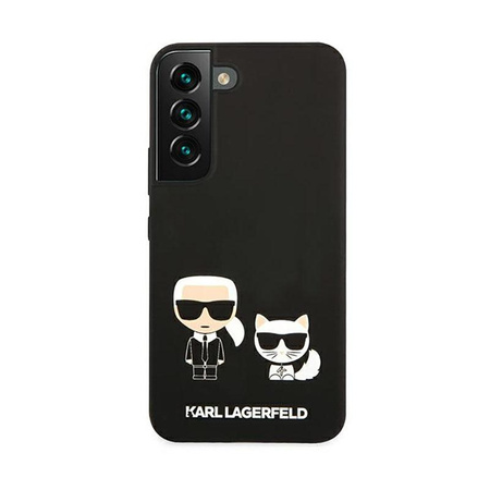 Karl Lagerfeld Slilicone Karl & Choupette - Samsung Galaxy S22 Tasche (schwarz)
