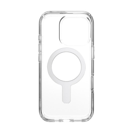 Speck Presidio Perfect-Clear ClickLock & MagSafe - iPhone 16 Pro Case (Clear / Chrome Finish / Serene Silver)