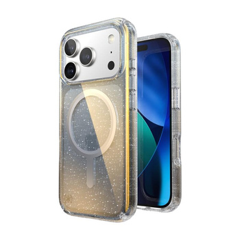 Speck Presidio Lux MagSafe - iPhone 17 Pro Tasche (Hyper Mirror Glitter / Silber Metallic)
