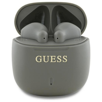 Guess Printed Classic Logo - Bluetooth TWS Headphones + Charging Case (Gray)