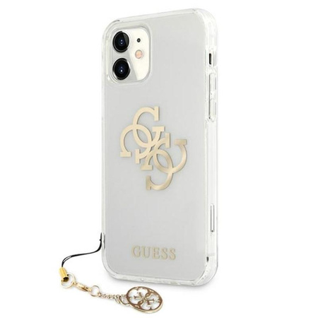 Guess 4G Big Logo Charm - pouzdro pro iPhone 11 (zlaté přívěsky)