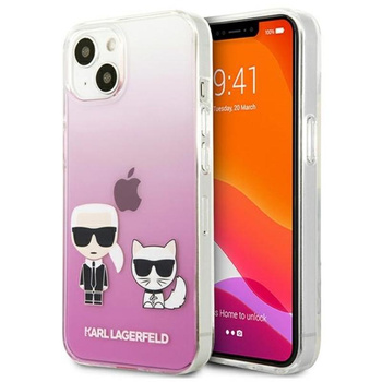 Karl Lagerfeld Ikonik & Choupette - iPhone 13 Mini Case (pink)