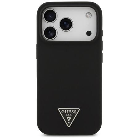 Guess Silicone Triangle Logo MagSafe - iPhone 17 Pro Case (black)