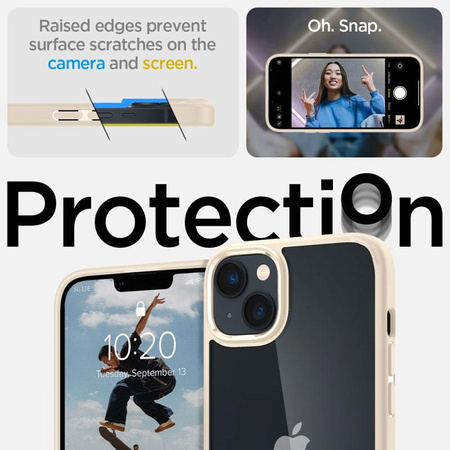 Spigen Ultra Hybrid - Coque pour iPhone 15 Plus / iPhone 14 Plus (Beige)