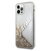 Guess Glitter Vintage Script - pouzdro pro iPhone 12 / iPhone 12 Pro (zlaté)