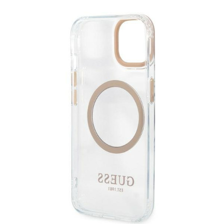 Guess Metal Outline Magsafe - Coque iPhone 13 (Transparent)