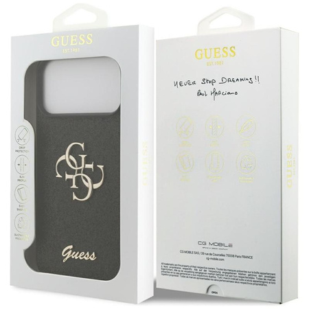 Guess Fixed Glitter Big 4G - Case for iPhone 17 Pro Max (black)