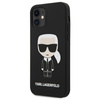 Karl Lagerfeld Fullbody Silikon Iconic - iPhone 12 Mini Tasche (Schwarz)