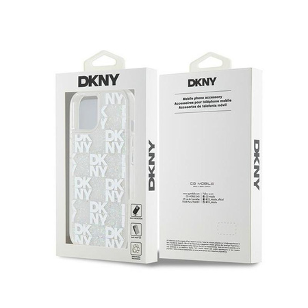 DKNY Liquid Glitter Multilogo - iPhone 15 / 14 / 13 Case (white)