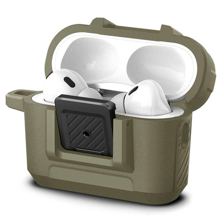 Spigen Lock Fit - Panzerhülle für Apple AirPods Pro 1 / 2 (Vintage Khaki)