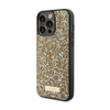 Guess Rhinestone Metal Logo - pouzdro pro iPhone 15 Pro (žluté)