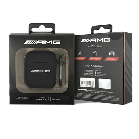 Étui en silicone AMG Big Logo - AirPods (noir)