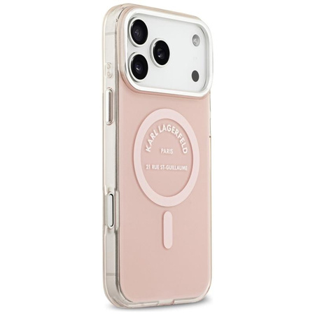 Karl Lagerfeld IML Karl RSG Logo MagSafe - Hülle für iPhone 17 Pro Max (rosa)
