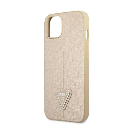 Guess Saffiano Triangle Logo Case - iPhone 13 mini Case (beige)