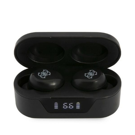 Guess True Wireless Earphones BT5.0 5H - TWS Earphones + Charging Case (Black